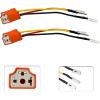 imageLivTee Ceramic H4 9003 HB2 Headlight Connector with 3 Adapter Wiring Harness Socket Wire for H4 Relay Harness Headlights or Fog Lights Fix UnStandard H4 Plug Pins