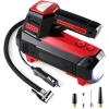 imageLivTee Tire Inflator Portable Air Compressor for Car Tires  Car Accessories 12V DC Air Pump with Digital Tire Pressure Gauge Max 150PSI with Emergency LED Lights for Car Camper RV TruckRed