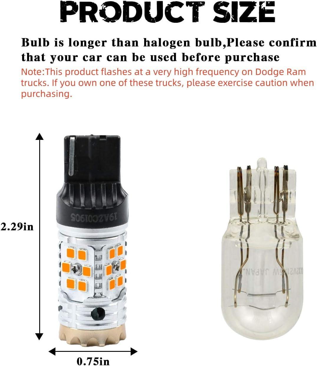 imageLivTee 1156 BA15S P21W 7506 LED Turn Signal Light Blinker Bulbs  Error Free Canbus  Anti Hyper Flash Amber Yellow7440