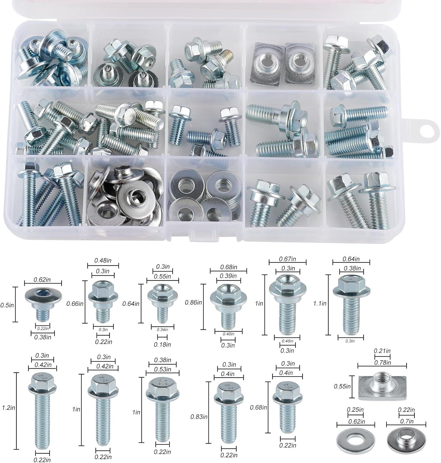 imageLivTee 70PCS Motorcycle Body Bolt Mounting Kits for Plastics Seat Fenders Shrouds Fasteners Compatible with CR85 CR125 CR250 CR500 ampamp CRF150 CRF250 CRF450 R Models CRF150R CRF250R CRF450R  White