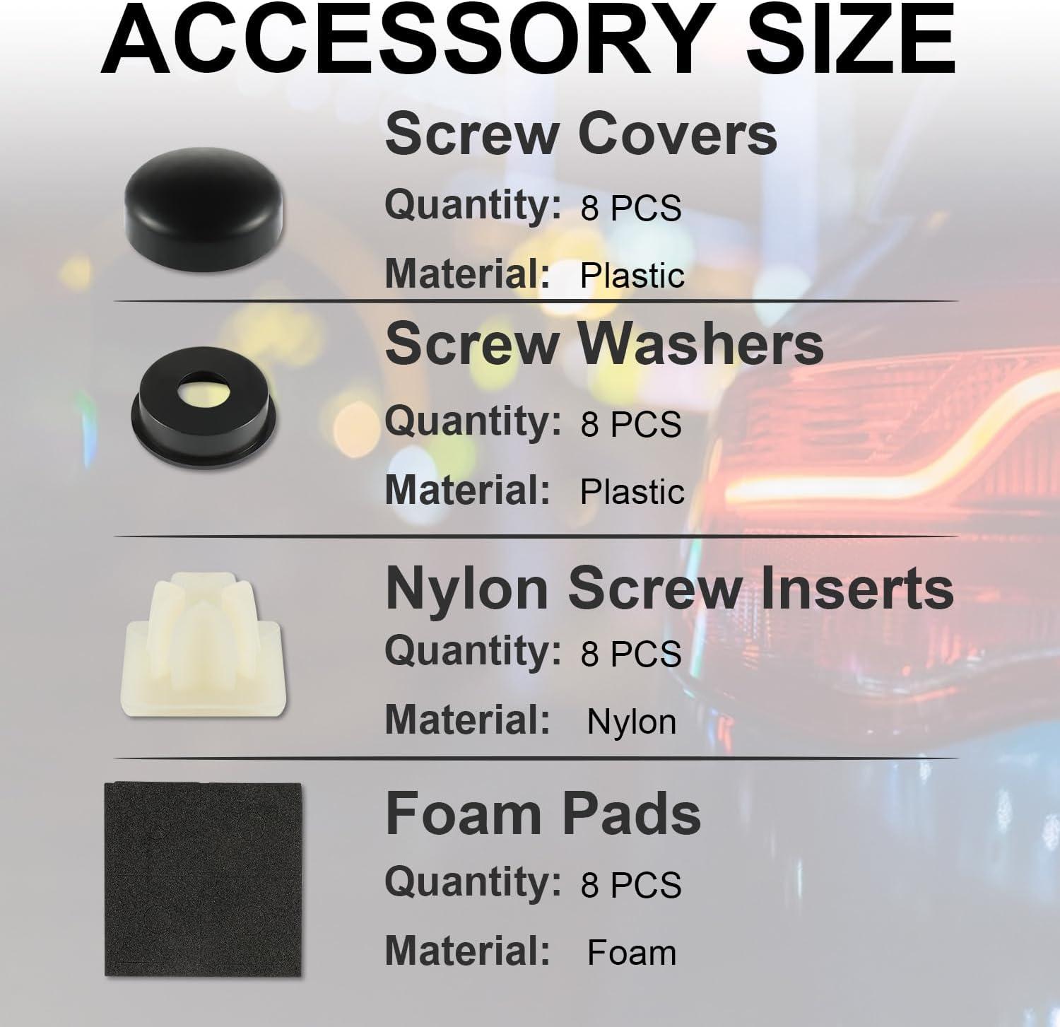 imageLivTee Anti Theft License Plate Screws Set for Securing Frames and Covers License Plate Bolts M6 14quot Tamper Proof Screws Caps Cover for Front Rear Frame Holder Mounting Black4PCSCrossBlack