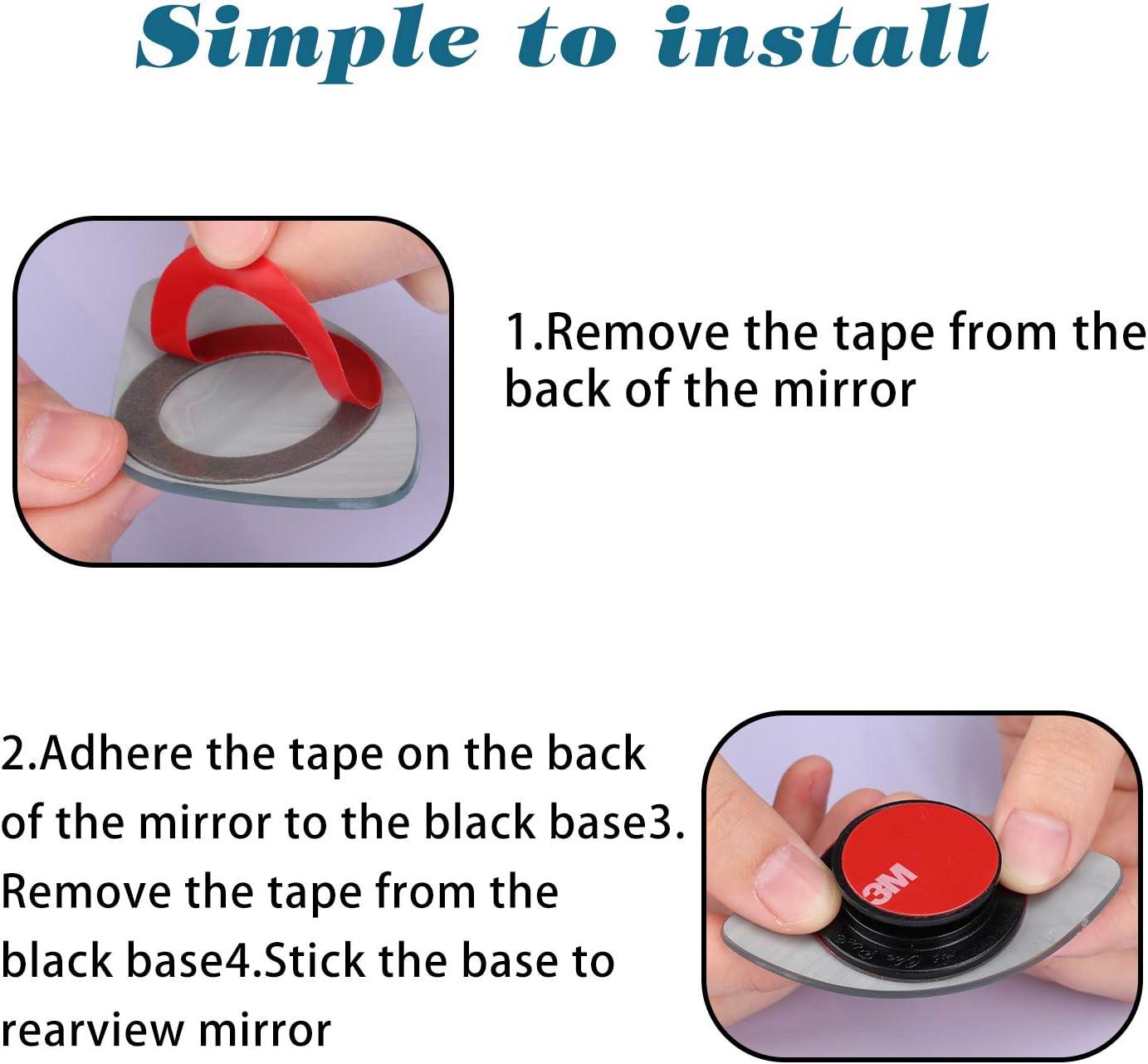 imageLivTee Blind Spot Mirror 2quot Round HD Glass Frameless Convex Accessories with Suction Cup ABS Housing 360 Adjustable WideAngle Rear View Mirror for Cars SUVs and Trucks Pack of 2White