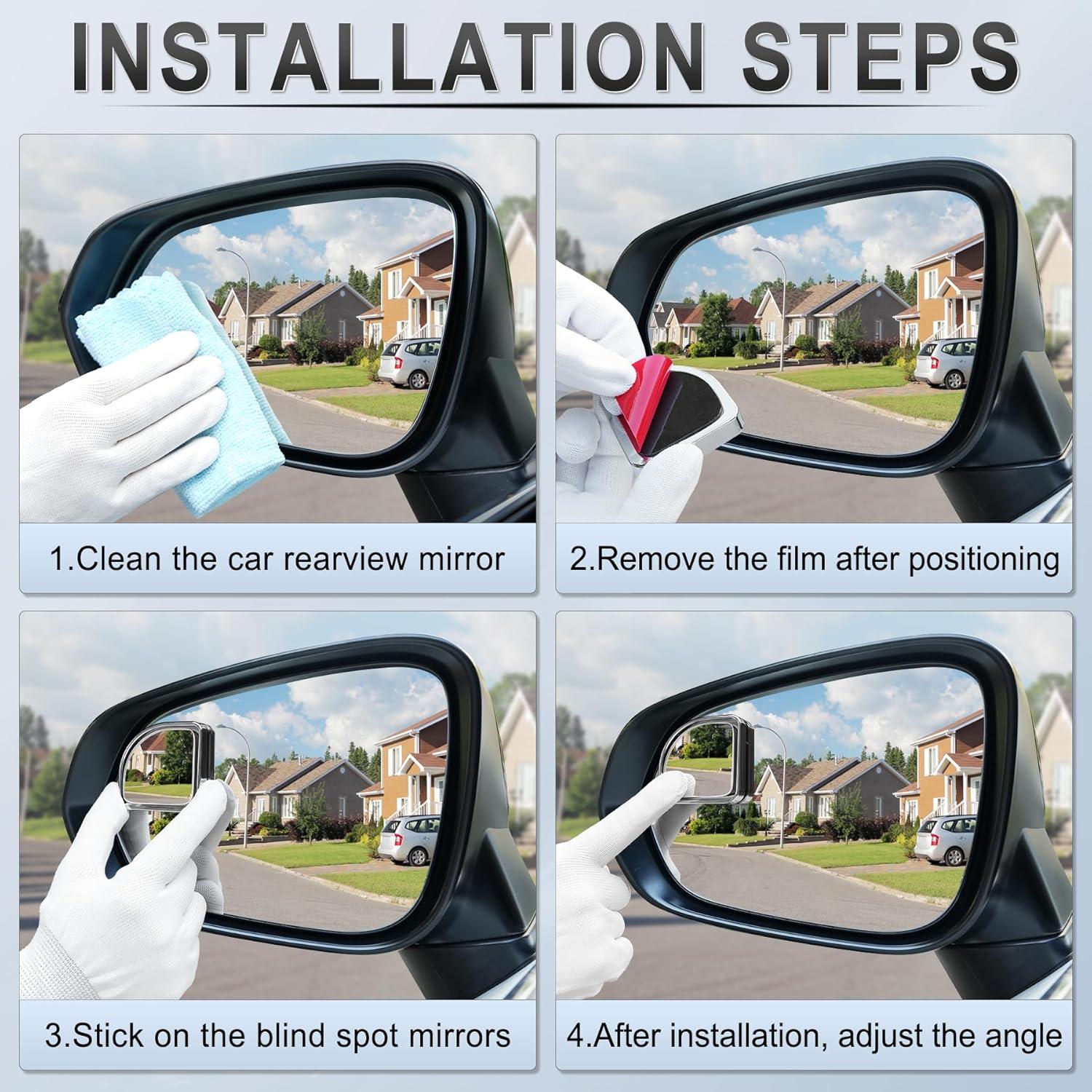imageLivTee Blind Spot Mirror 2quot Round HD Glass Frameless Convex Accessories with Suction Cup ABS Housing 360 Adjustable WideAngle Rear View Mirror for Cars SUVs and Trucks Pack of 2Silver