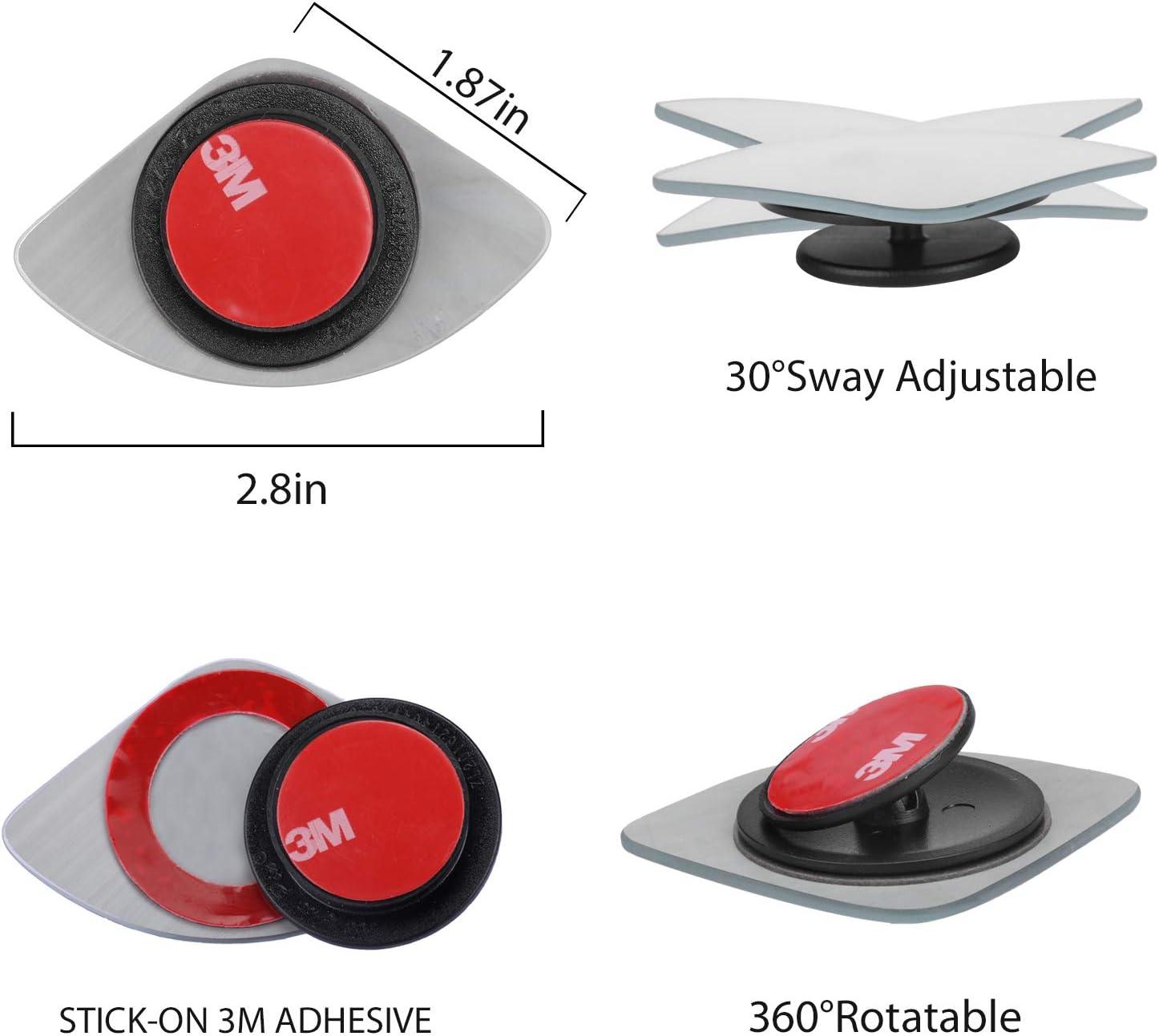 imageLivTee Blind Spot Mirror 2quot Round HD Glass Frameless Convex Accessories with Suction Cup ABS Housing 360 Adjustable WideAngle Rear View Mirror for Cars SUVs and Trucks Pack of 2White