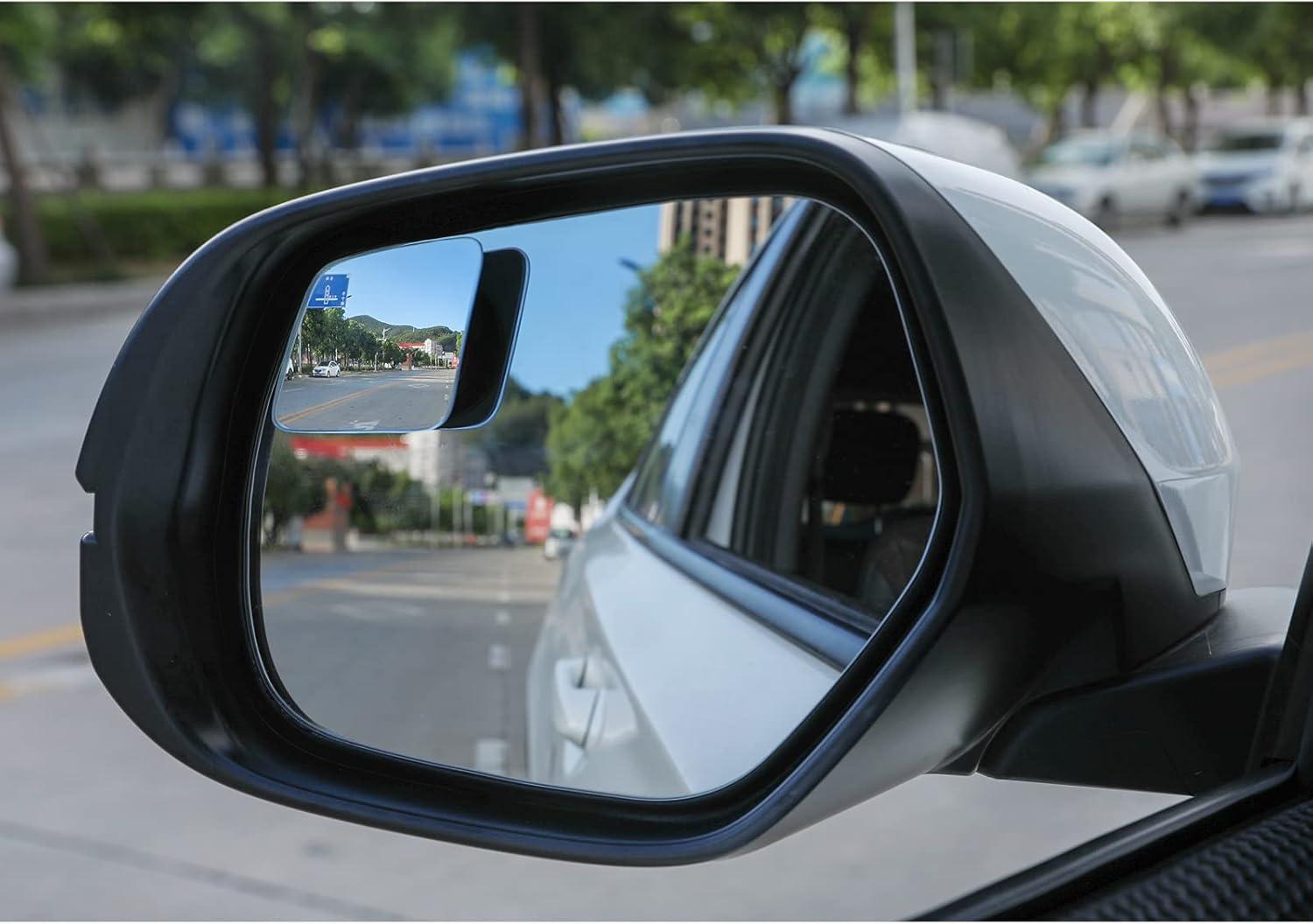 imageLivTee Blind Spot Mirrors HD Glass Frameless Convex Rear View Mirrors Wide Angle Adjustable Stick for Side Mirror Automotive Exterior Accessories for Car SUV ampamp Trucks Pack of 2Rhombus