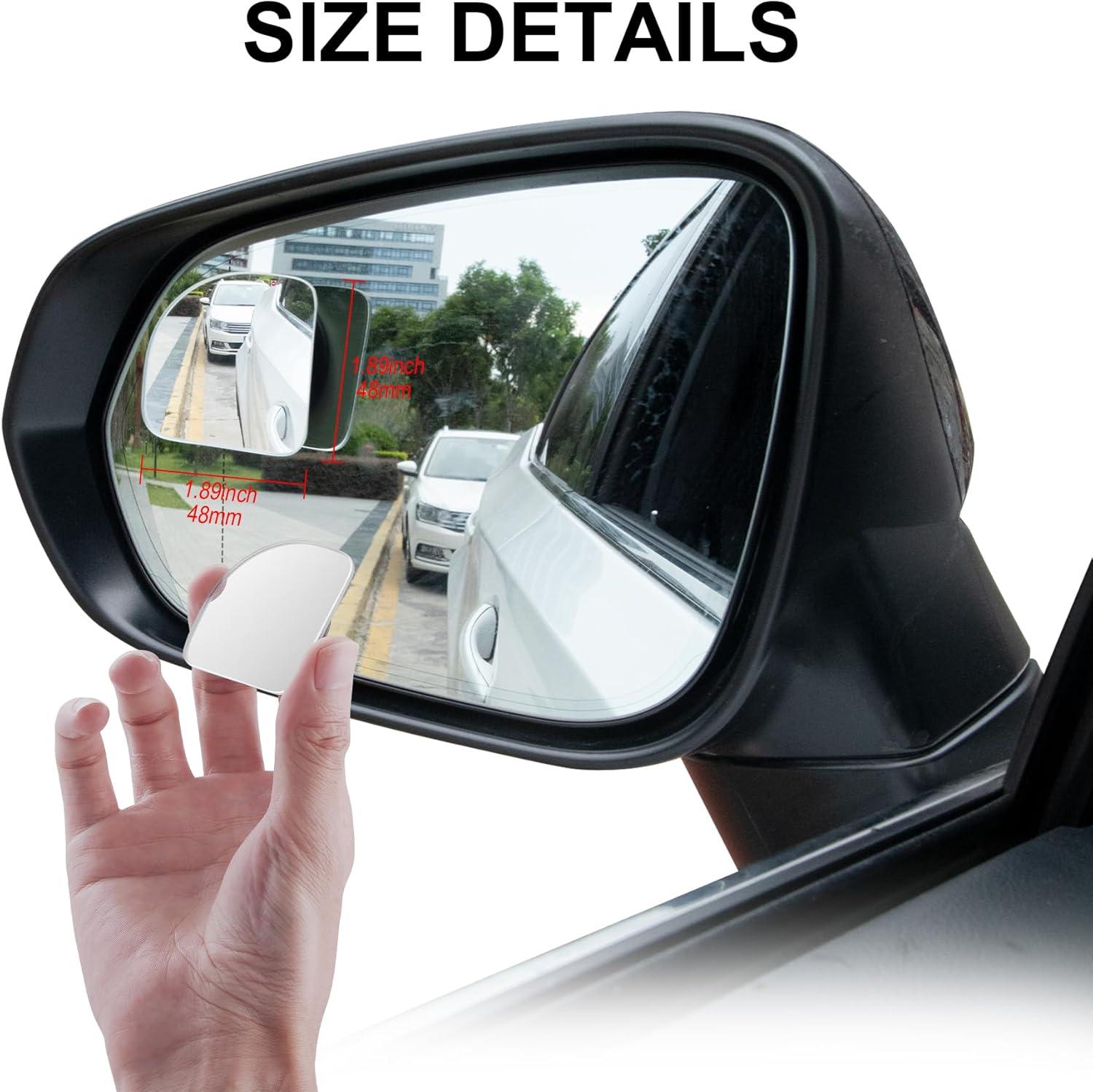 imageLivTee Blind Spot Mirrors HD Glass Frameless Convex Rear View Mirrors Wide Angle Adjustable Stick for Side Mirror Automotive Exterior Accessories for Car SUV ampamp Trucks Pack of 2Fan