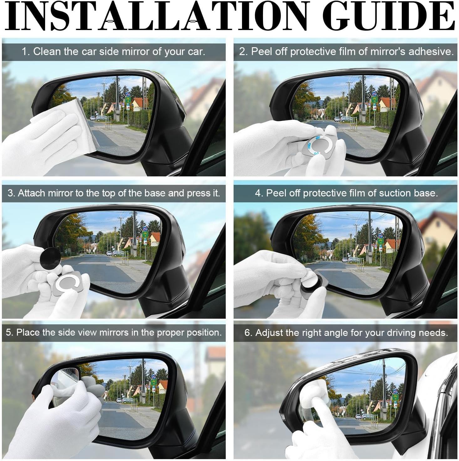 imageLivTee Blind Spot Mirrors HD Glass Frameless Convex Rear View Mirrors Wide Angle Adjustable Stick for Side Mirror Automotive Exterior Accessories for Car SUV ampamp Trucks Pack of 2Fan