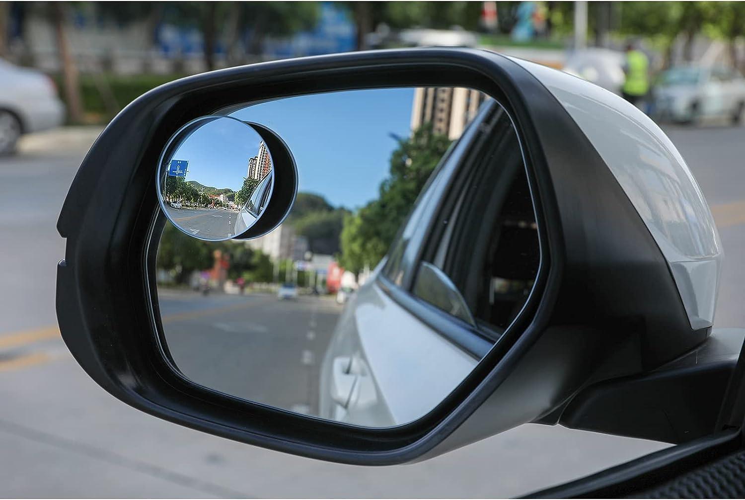 imageLivTee Blind Spot Mirrors HD Glass Frameless Convex Rear View Mirrors Wide Angle Adjustable Stick for Side Mirror Automotive Exterior Accessories for Car SUV ampamp Trucks Pack of 2Round