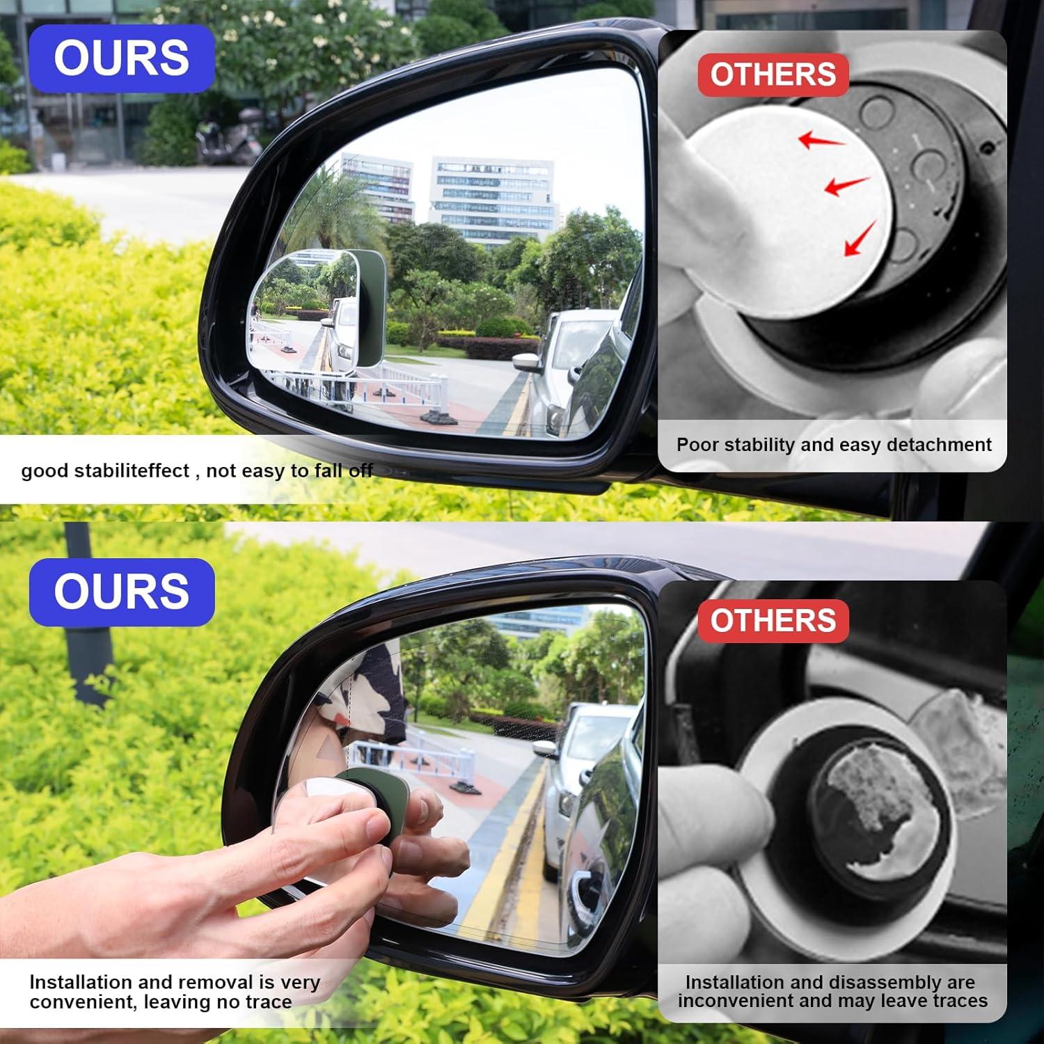 imageLivTee Blind Spot Mirrors HD Glass Frameless Convex Rear View Mirrors Wide Angle Adjustable Stick for Side Mirror Automotive Exterior Accessories for Car SUV ampamp Trucks Pack of 2Fan