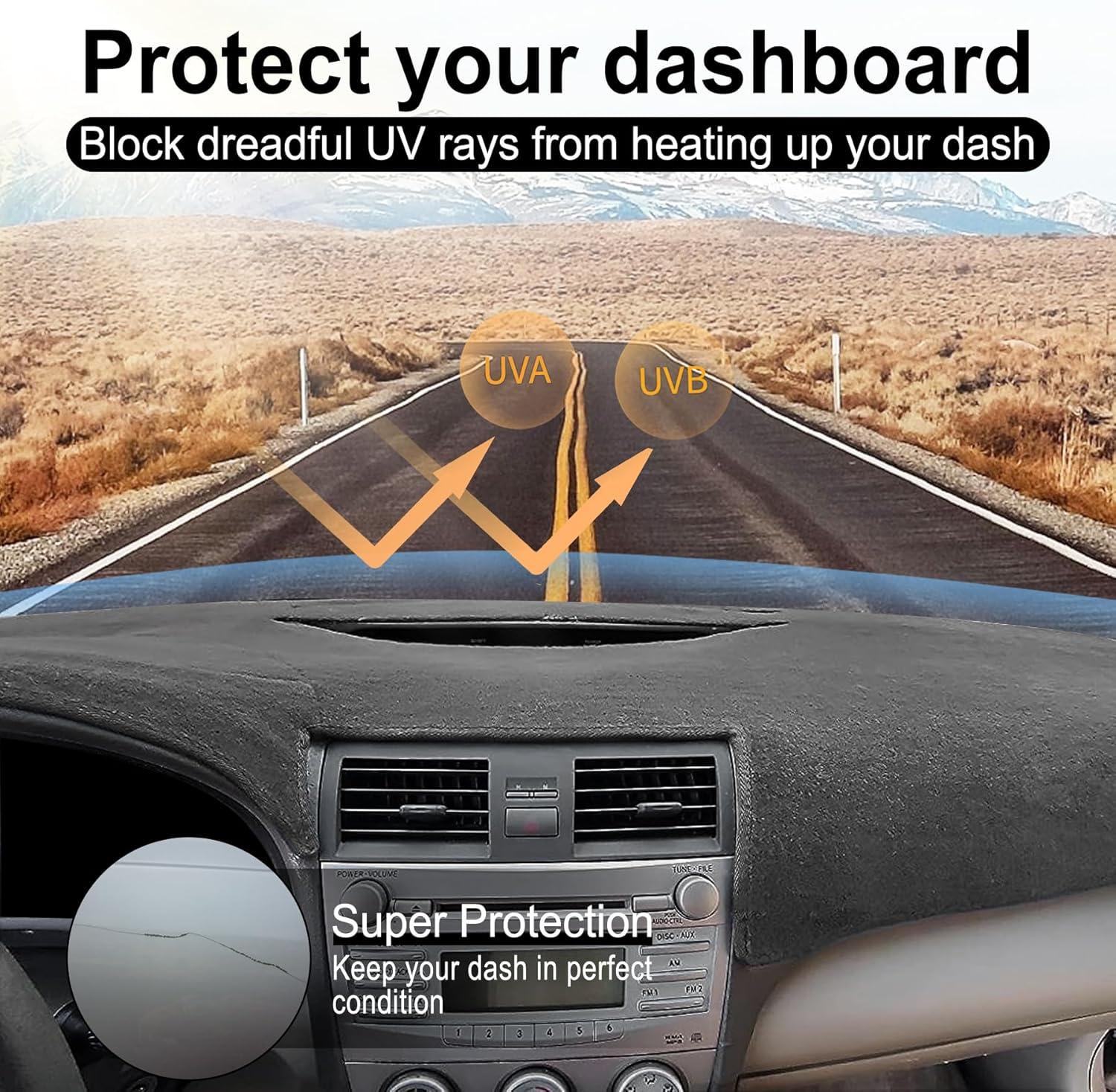 imageLivTee Dashboard Cover Dash Mat Compatible with Toyota Camry 2007 2008 2009 2010 2011 Protects Dashboard from Sun Damage Car AccessoriesDark Gray0711 Toyota Camry