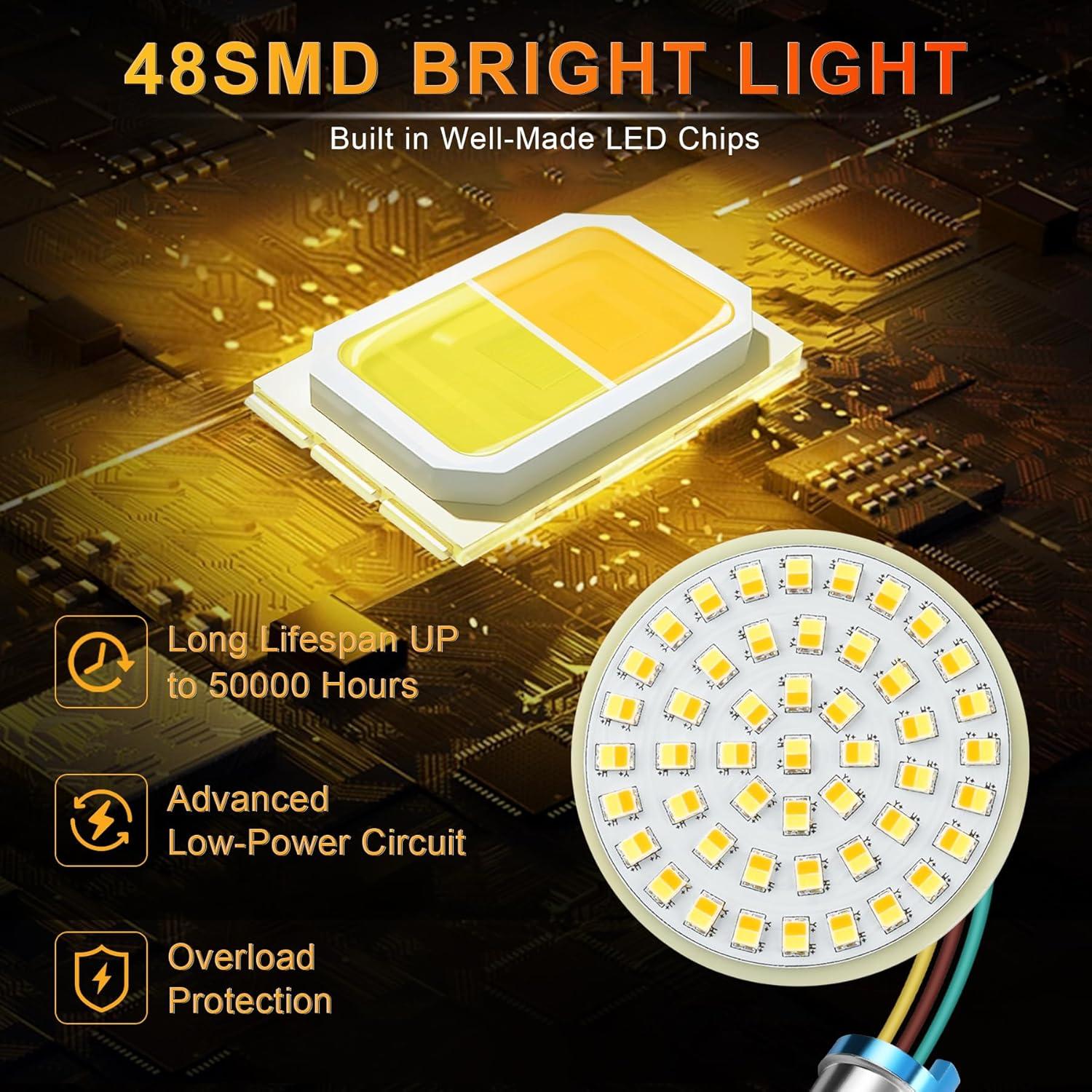 imageLivTee Extremely Bright Front Turn Signals ampamp Running Switchback LED Lights Panel with 1157 Base Compatible for Harley Dyna Street Glide Road King Motorcycle Accessories WhiteAmber