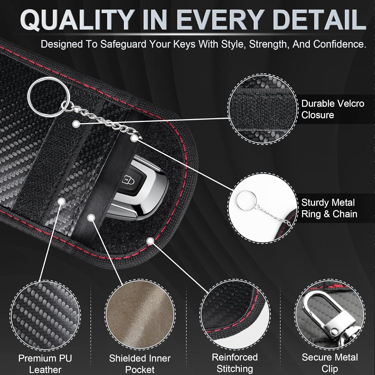 imageLivTee Faraday Key Fob Protector RFID Blocking Faraday Bag for Car Keys 315  512 AntiTheft Signal Blocking Pouch for Key Fob Security 2 Pack