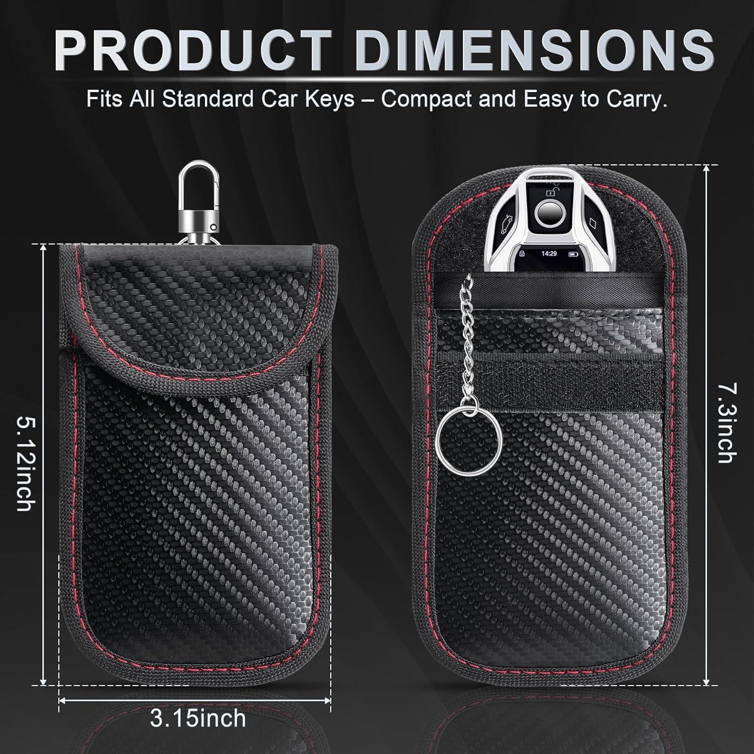 imageLivTee Faraday Key Fob Protector RFID Blocking Faraday Bag for Car Keys 315  512 AntiTheft Signal Blocking Pouch for Key Fob Security 2 Pack