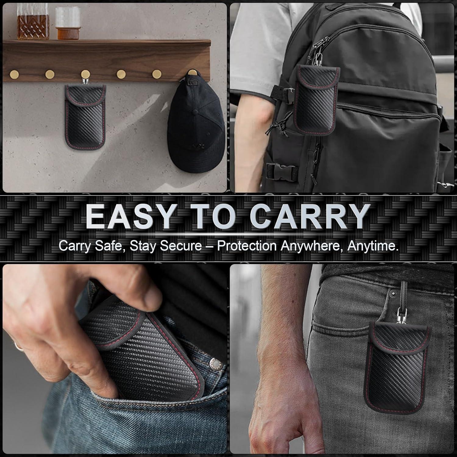 imageLivTee Faraday Key Fob Protector RFID Blocking Faraday Bag for Car Keys 315  512 AntiTheft Signal Blocking Pouch for Key Fob Security 2 Pack