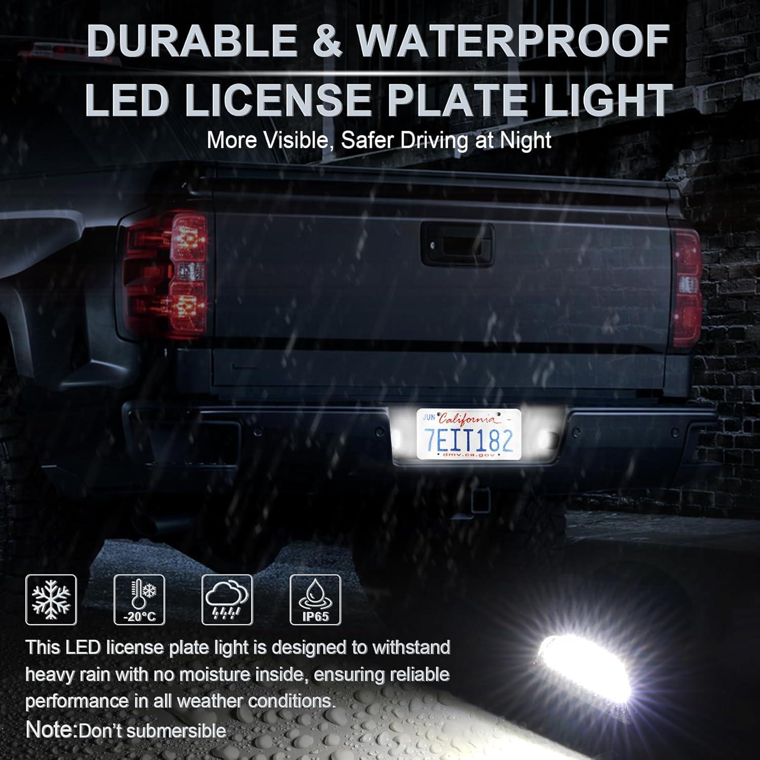 imageLivTee LED License Plate Light Assembly Tag Light Fits Chevy Silverado 1500 2500 3500 19992013 Tahoe Suburban Fits GMC Sierra Yukon XL Fits Cadillac Escalade Car Accessories AmberWhite