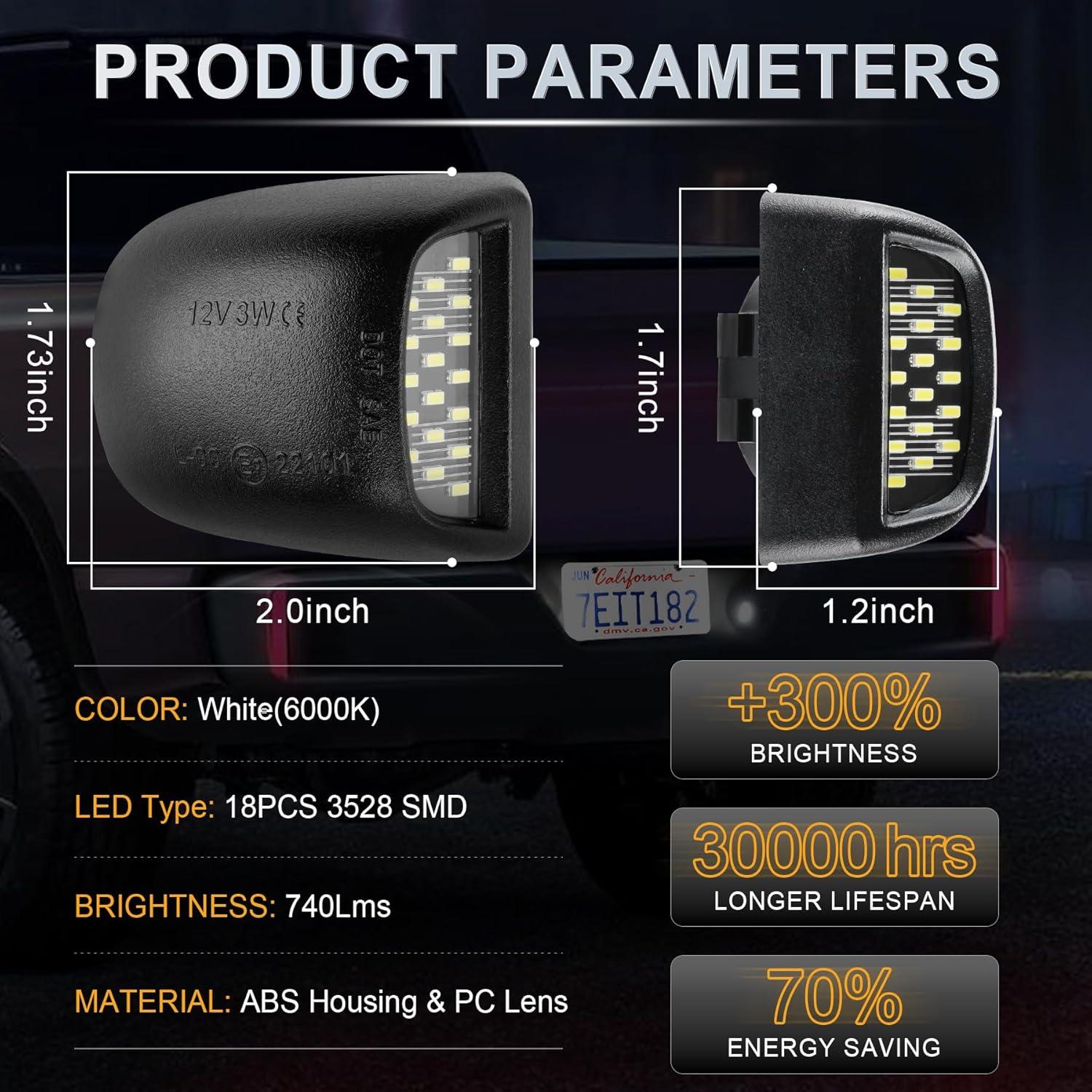 imageLivTee LED License Plate Light Assembly Tag Light Fits Chevy Silverado 1500 2500 3500 19992013 Tahoe Suburban Fits GMC Sierra Yukon XL Fits Cadillac Escalade Car Accessories AmberWhite