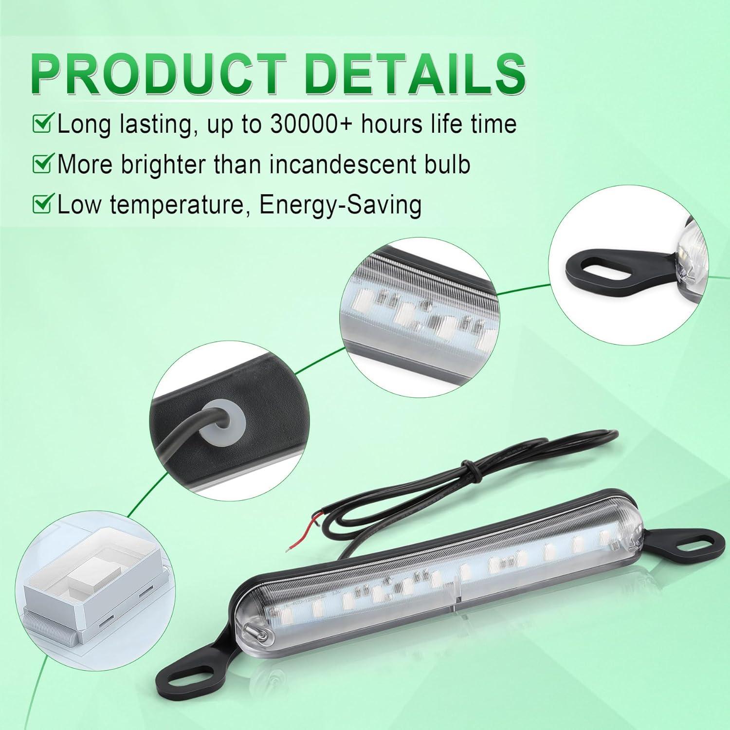 imageLivTee License Plate Light Extremely Bright LED License Plate Lights Assembly for Trailer UTV ATV Truck RV Boat PurpleGreen