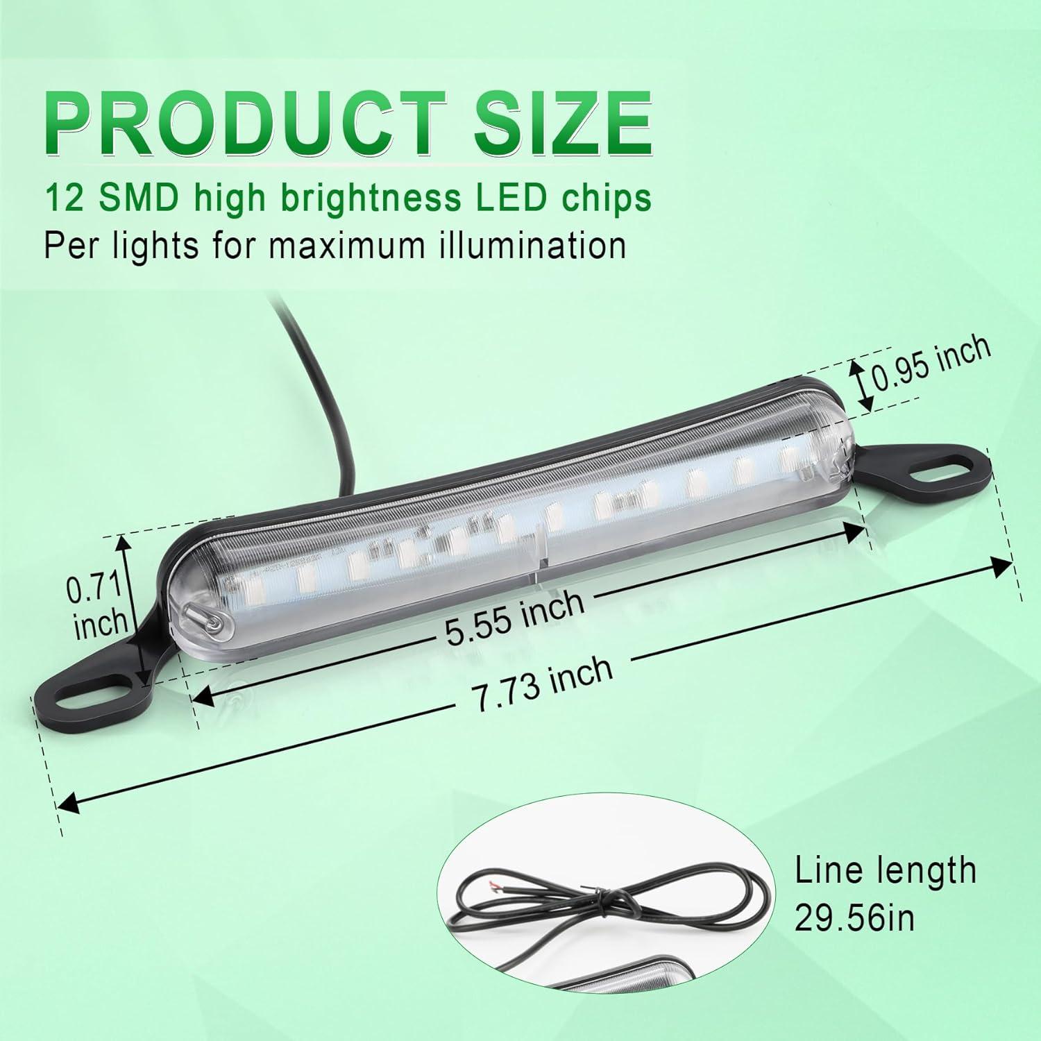 imageLivTee License Plate Light Extremely Bright LED License Plate Lights Assembly for Trailer UTV ATV Truck RV Boat PurpleGreen