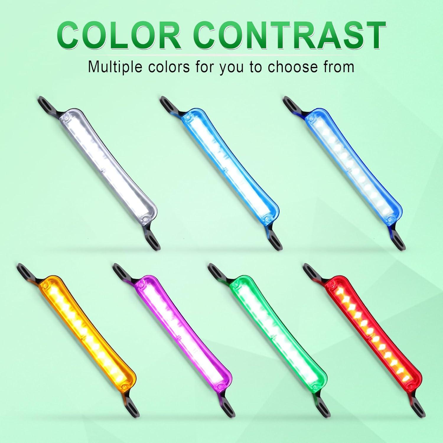 imageLivTee License Plate Light Extremely Bright LED License Plate Lights Assembly for Trailer UTV ATV Truck RV Boat PurpleGreen