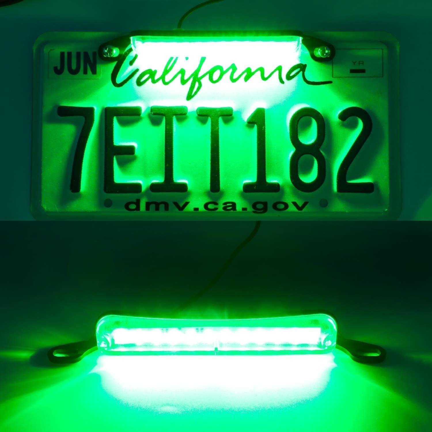 imageLivTee License Plate Light Extremely Bright LED License Plate Lights Assembly for Trailer UTV ATV Truck RV Boat PurpleGreen