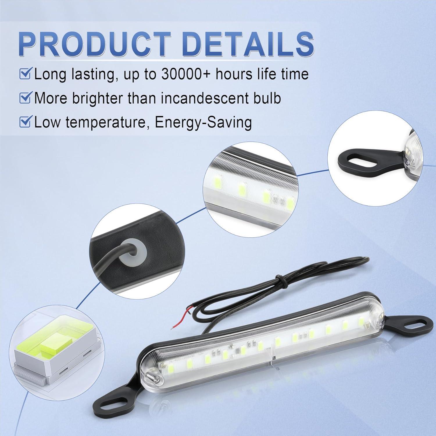 imageLivTee License Plate Light Extremely Bright LED License Plate Lights Assembly for Trailer UTV ATV Truck RV Boat PurpleIce Blue