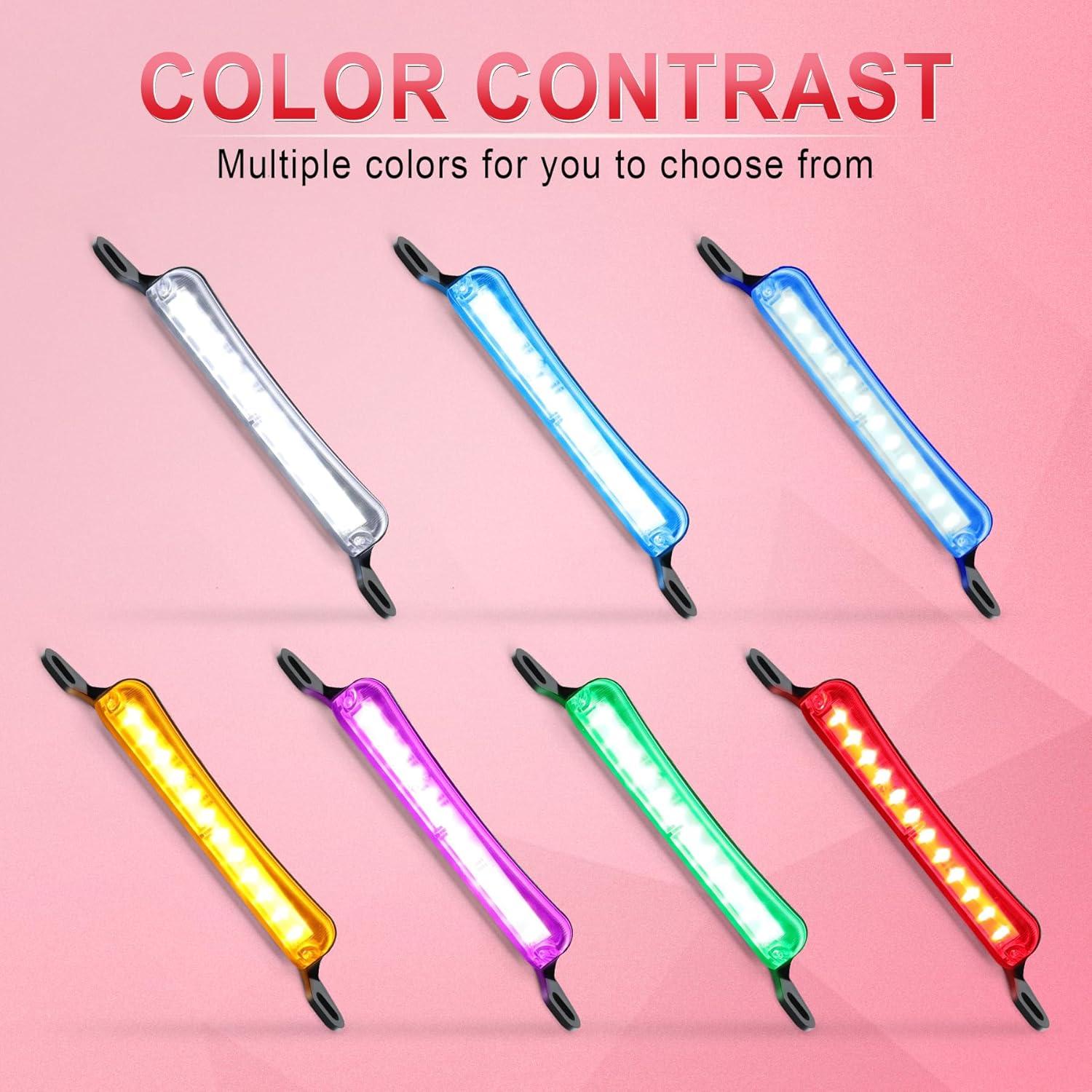 imageLivTee License Plate Light Extremely Bright LED License Plate Lights Assembly for Trailer UTV ATV Truck RV Boat PurpleRed