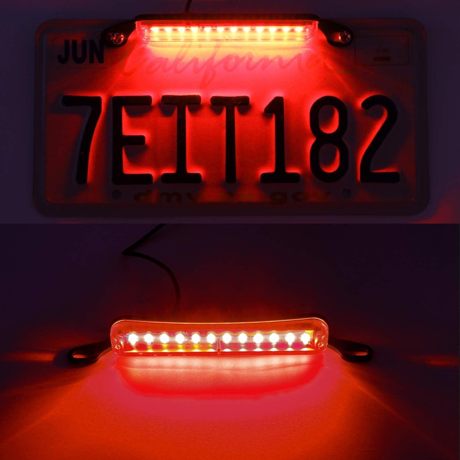 imageLivTee License Plate Light Extremely Bright LED License Plate Lights Assembly for Trailer UTV ATV Truck RV Boat PurpleRed
