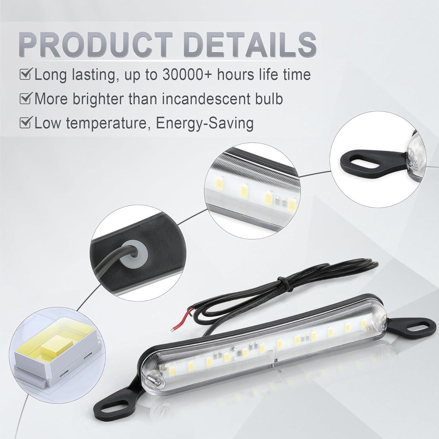 imageLivTee License Plate Light Extremely Bright LED License Plate Lights Assembly for Trailer UTV ATV Truck RV Boat PurpleXenon White