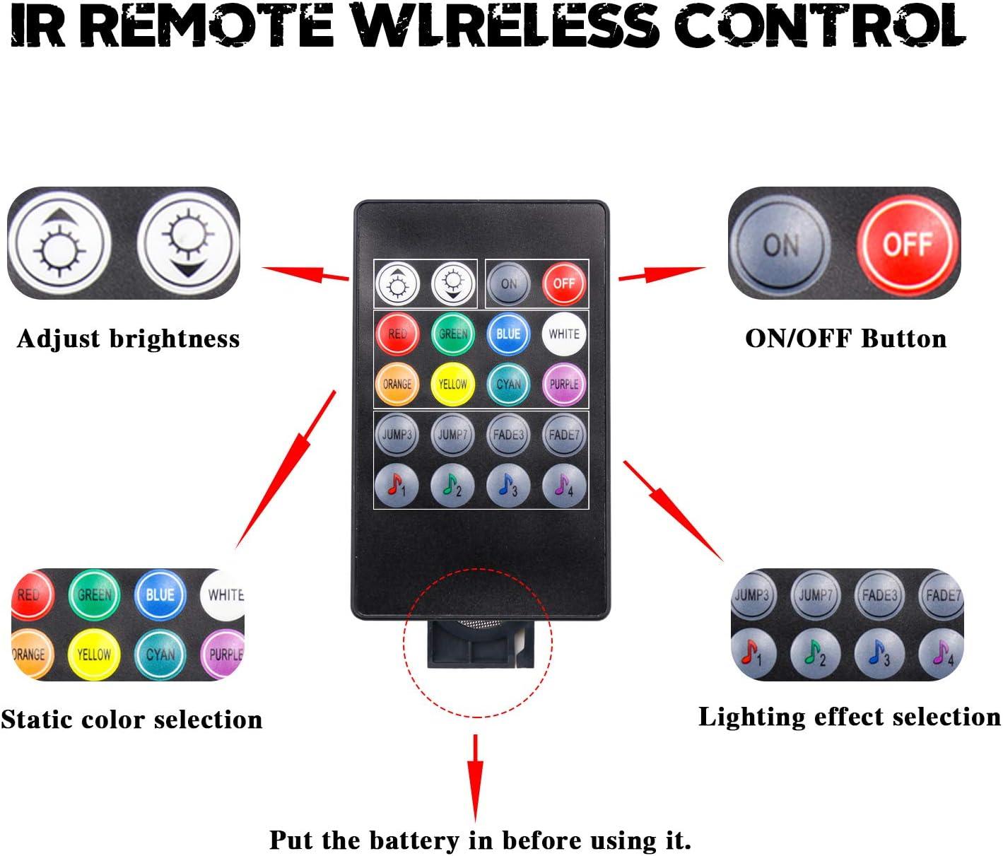 imageLivTee Smart Car LED Interior Lights with USB Port LED Strip Fiber Optic Lights Wireless App Control Sync to Music Car Accessories Gifts for Women and Men 5 in 1Interior Lights