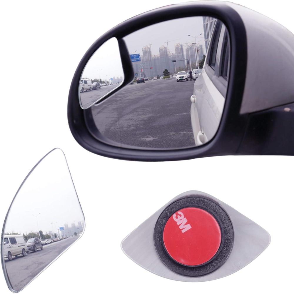 imageLivTee Blind Spot Mirror 2quot Round HD Glass Frameless Convex Accessories with Suction Cup ABS Housing 360 Adjustable WideAngle Rear View Mirror for Cars SUVs and Trucks Pack of 2White