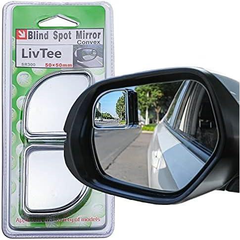 imageLivTee Blind Spot Mirror 2quot Round HD Glass Frameless Convex Accessories with Suction Cup ABS Housing 360 Adjustable WideAngle Rear View Mirror for Cars SUVs and Trucks Pack of 2Silver