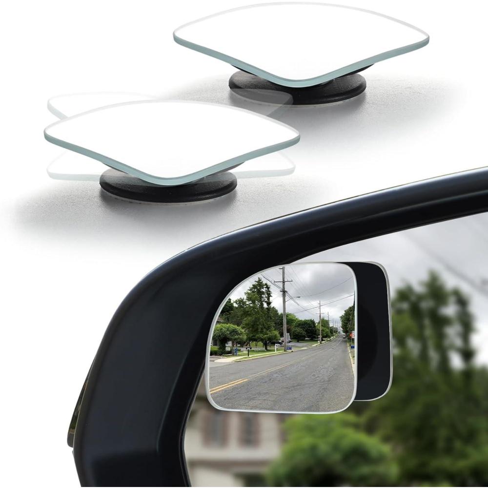 imageLivTee Blind Spot Mirrors HD Glass Frameless Convex Rear View Mirrors Wide Angle Adjustable Stick for Side Mirror Automotive Exterior Accessories for Car SUV ampamp Trucks Pack of 2Fan