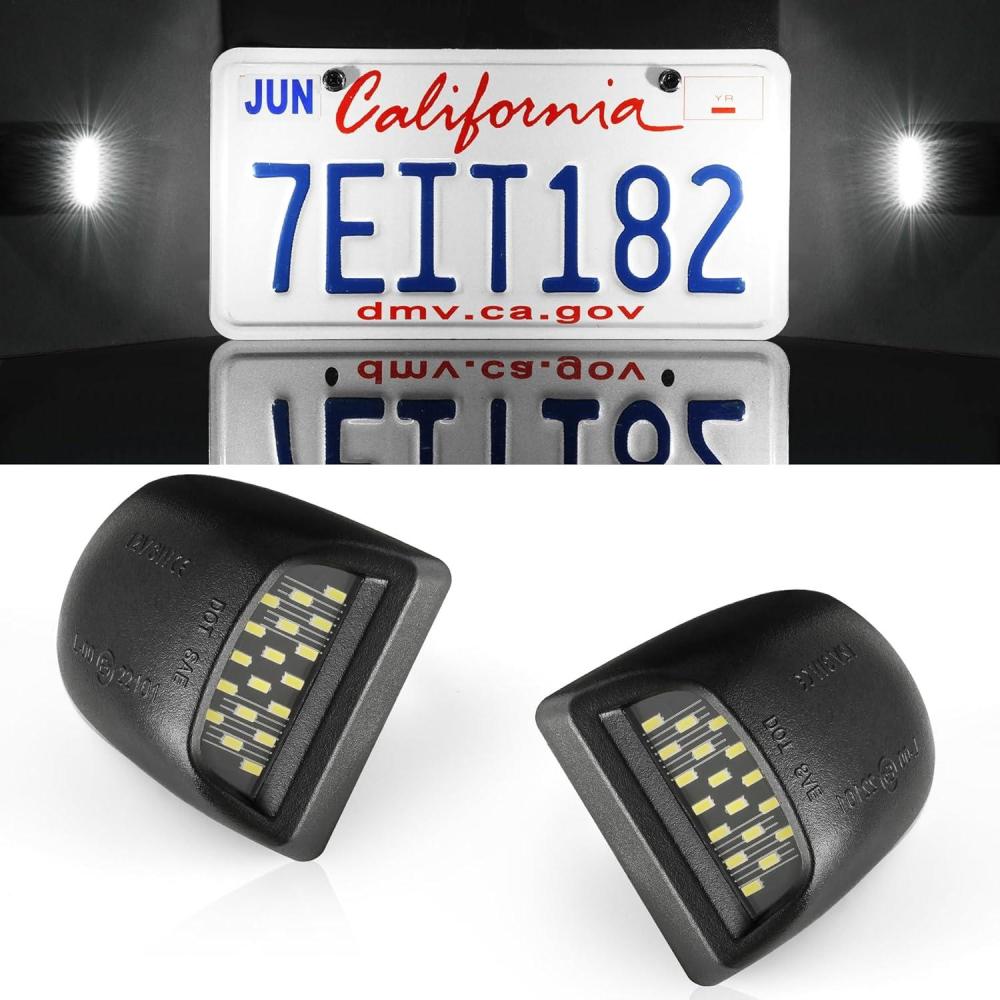 imageLivTee LED License Plate Light Assembly Tag Light Fits Chevy Silverado 1500 2500 3500 19992013 Tahoe Suburban Fits GMC Sierra Yukon XL Fits Cadillac Escalade Car Accessories AmberWhite