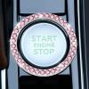 imageLivTee 2 PCS Crystal Rhinestone Car Engine Start Stop Decoration Ring Bling Car Interior Accessories for Women Push to Start Button Cover Sticker Automotive Decals WhitePink
