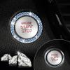 imageLivTee 2 PCS Crystal Rhinestone Car Engine Start Stop Decoration Ring Bling Car Interior Accessories for Women Push to Start Button Cover Sticker Automotive Decals WhiteBlue