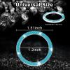 imageLivTee 2 PCS Crystal Rhinestone Car Engine Start Stop Decoration Ring Bling Car Interior Accessories for Women Push to Start Button Cover Sticker Automotive Decals WhiteDouble Cyan