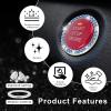 imageLivTee 2 PCS Crystal Rhinestone Car Engine Start Stop Decoration Ring Bling Car Interior Accessories for Women Push to Start Button Cover Sticker Automotive Decals WhiteSet Light Blue