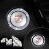 imageLivTee 2 PCS Crystal Rhinestone Car Engine Start Stop Decoration Ring Bling Car Interior Accessories for Women Push to Start Button Cover Sticker Automotive Decals WhiteLight Blue