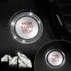 imageLivTee 2 PCS Crystal Rhinestone Car Engine Start Stop Decoration Ring Bling Car Interior Accessories for Women Push to Start Button Cover Sticker Automotive Decals WhiteDouble Glossy Black