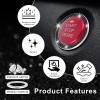 imageLivTee 2 PCS Crystal Rhinestone Car Engine Start Stop Decoration Ring Bling Car Interior Accessories for Women Push to Start Button Cover Sticker Automotive Decals WhiteDouble Black