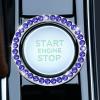 imageLivTee 2 PCS Crystal Rhinestone Car Engine Start Stop Decoration Ring Bling Car Interior Accessories for Women Push to Start Button Cover Sticker Automotive Decals WhiteDark Blue