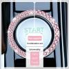imageLivTee 2 PCS Crystal Rhinestone Car Engine Start Stop Decoration Ring Bling Car Interior Accessories for Women Push to Start Button Cover Sticker Automotive Decals WhiteSet Pink