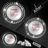 imageLivTee 2 PCS Crystal Rhinestone Car Engine Start Stop Decoration Ring Bling Car Interior Accessories for Women Push to Start Button Cover Sticker Automotive Decals WhiteSet Black