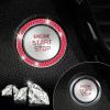 imageLivTee 2 PCS Crystal Rhinestone Car Engine Start Stop Decoration Ring Bling Car Interior Accessories for Women Push to Start Button Cover Sticker Automotive Decals WhiteDouble Red
