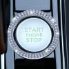 imageLivTee 2 PCS Crystal Rhinestone Car Engine Start Stop Decoration Ring Bling Car Interior Accessories for Women Push to Start Button Cover Sticker Automotive Decals WhiteLight Blue