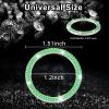 imageLivTee 2 PCS Crystal Rhinestone Car Engine Start Stop Decoration Ring Bling Car Interior Accessories for Women Push to Start Button Cover Sticker Automotive Decals WhiteDouble Light Green
