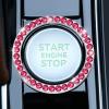 imageLivTee 2 PCS Crystal Rhinestone Car Engine Start Stop Decoration Ring Bling Car Interior Accessories for Women Push to Start Button Cover Sticker Automotive Decals WhiteRed