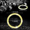 imageLivTee 2 PCS Crystal Rhinestone Car Engine Start Stop Decoration Ring Bling Car Interior Accessories for Women Push to Start Button Cover Sticker Automotive Decals WhiteDouble Lemonyellow