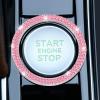 imageLivTee 2 PCS Crystal Rhinestone Car Engine Start Stop Decoration Ring Bling Car Interior Accessories for Women Push to Start Button Cover Sticker Automotive Decals WhiteDouble Pink