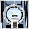 imageLivTee 2 PCS Crystal Rhinestone Car Engine Start Stop Decoration Ring Bling Car Interior Accessories for Women Push to Start Button Cover Sticker Automotive Decals WhiteSet White